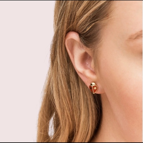 NWT Kate Spade Animal Party Ladybug Stud Earrings - Picture 3 of 5